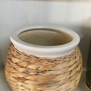 Rustic Woven Planter Pot